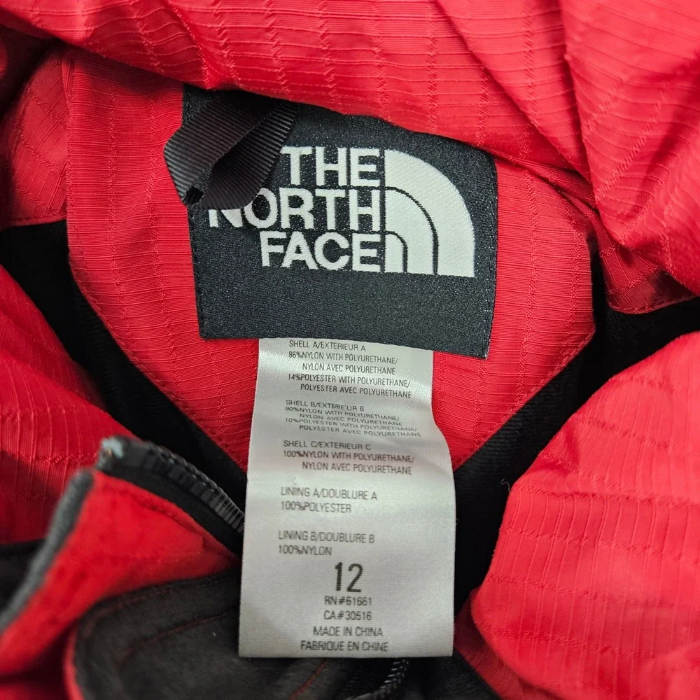 Vintage The North Face Jacket Womens Sz‎ 12 Extreme Light Full Zip Hooded Red